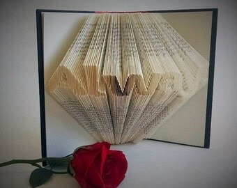 Engagement Gift for Couple, Folded Book Art Sculpture, Engagement Gifts