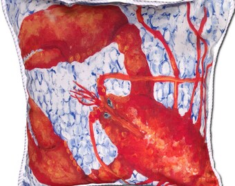 FREE SHIPPING! Vibrant Lobster Pillow