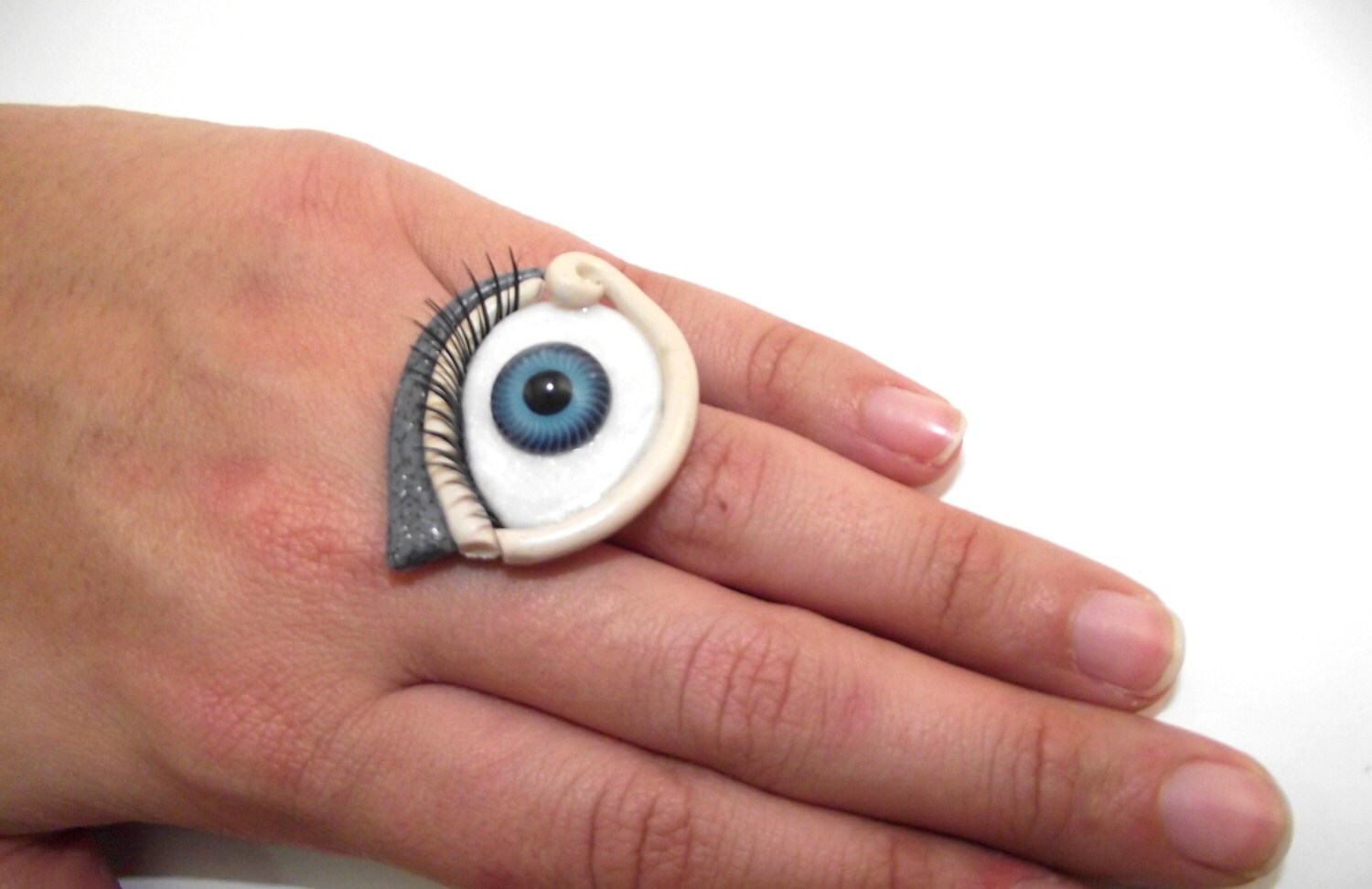 Blue eye ring / Eye ring / Blue eye / Eye jewelry / Handmade