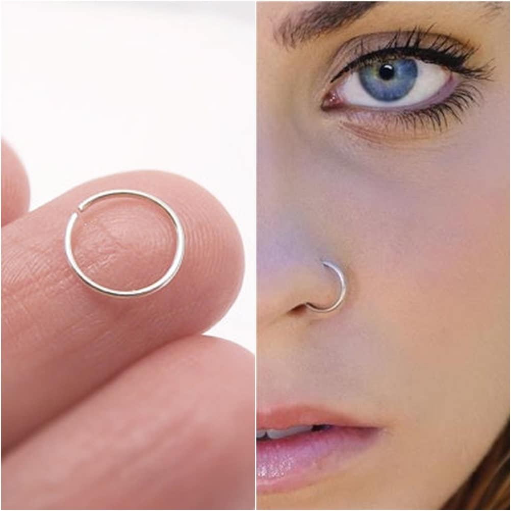 20g-fake-nose-ring-simple-nose-hoop-silver