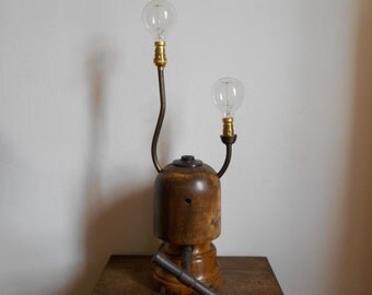 Upcycled Hat Stretcher Table Lamp