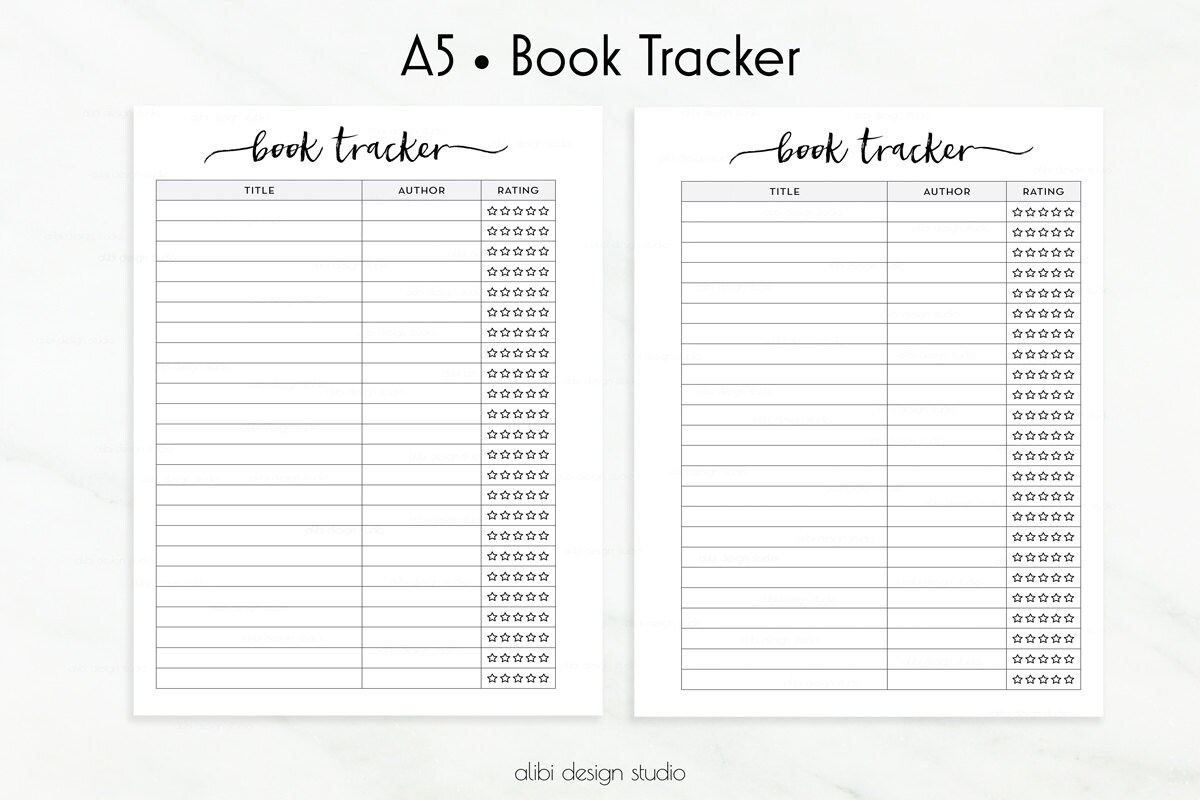 Template Book Tracker Printable Printable Word Searches