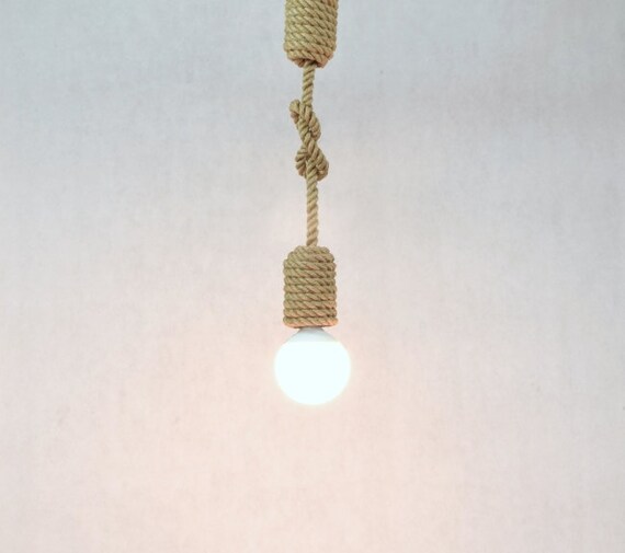 Items similar to Jute Basic 100 cm (39") pendant rope light, sailing