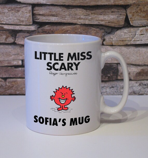 personalised little miss scary mug by chlosattic on etsy personalised little miss scary mug by chlosattic on etsy