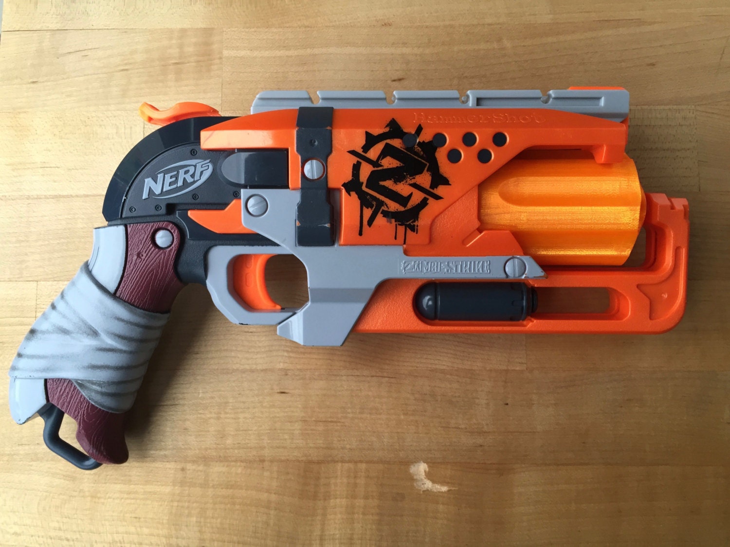 Nerf Hammershot 7-dart cylinder ORANGE COLOR USA by OutofDarts