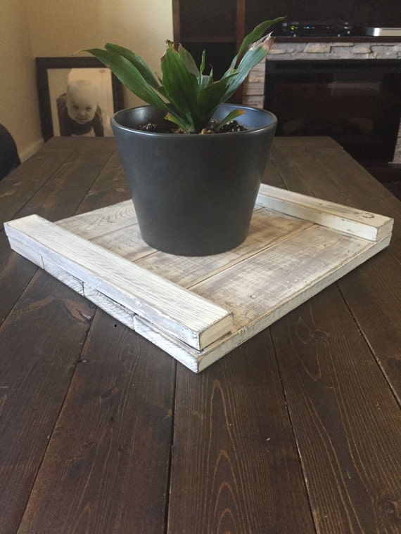 Distressed wooden tray