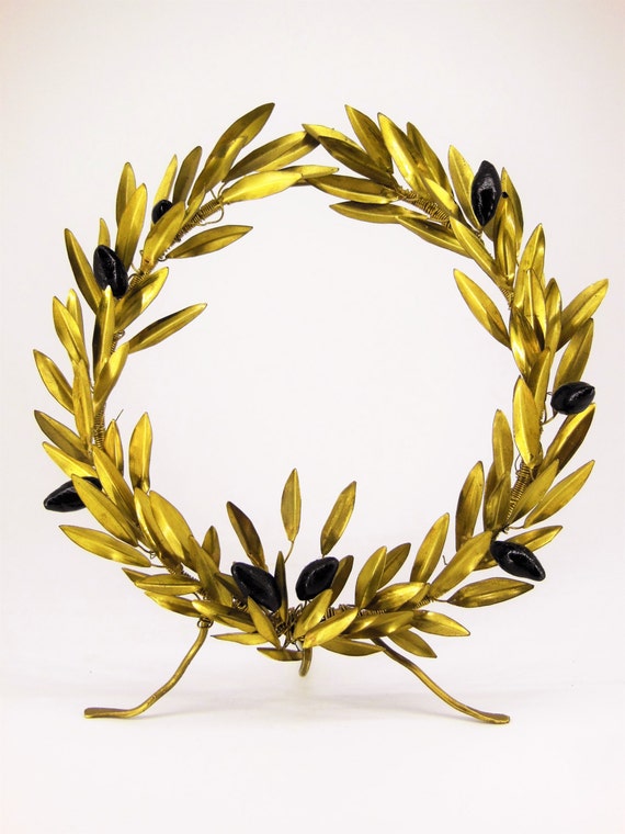 Olive Wreath Brass Sculpture Olive Tree Wreath Greek Olive