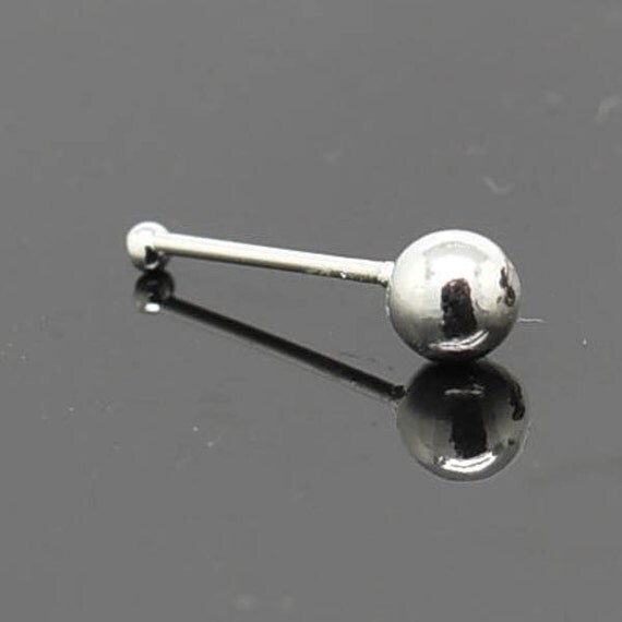 Nose ring Sterling Silver Nose Ring Ball Nose Ring Ball End