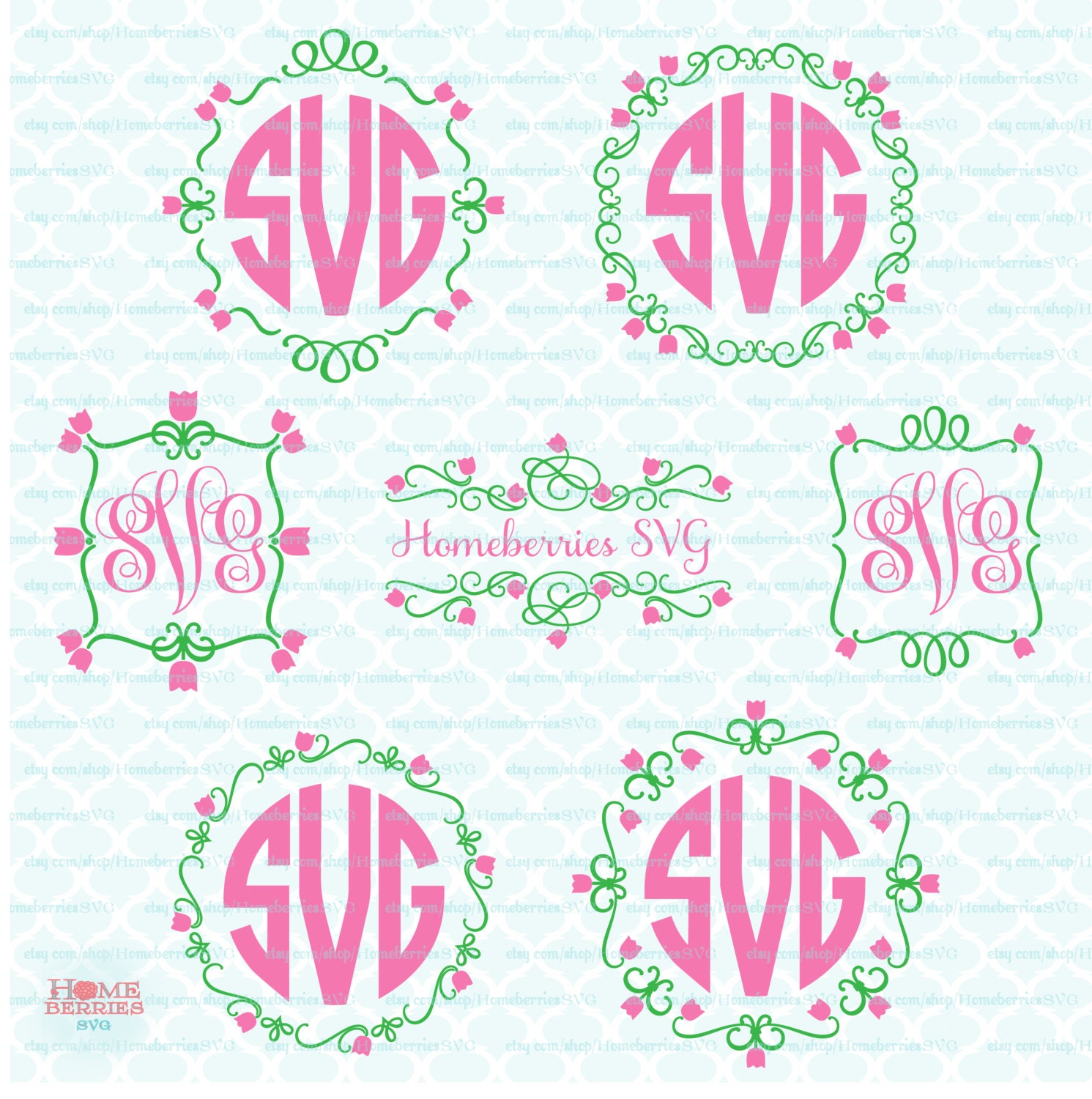 Free Free 251 Flower Monogram Frame Svg SVG PNG EPS DXF File