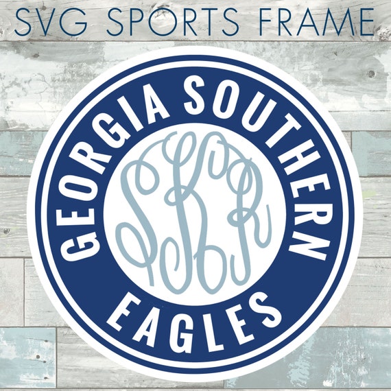 Download Georgia Southern Monogram Frame Cutting Files in Svg Eps
