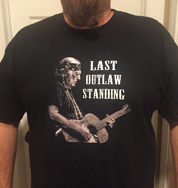 Willie Nelson Last Outlaw Standing T shirt by CDHApparel on Etsy