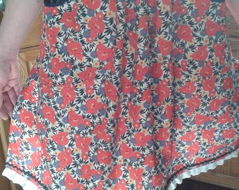 Flower power vintage inspired apron