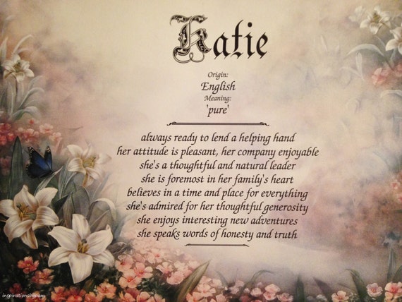 katie-first-name-meaning-art-print-name-meaning-art-8x10-lily