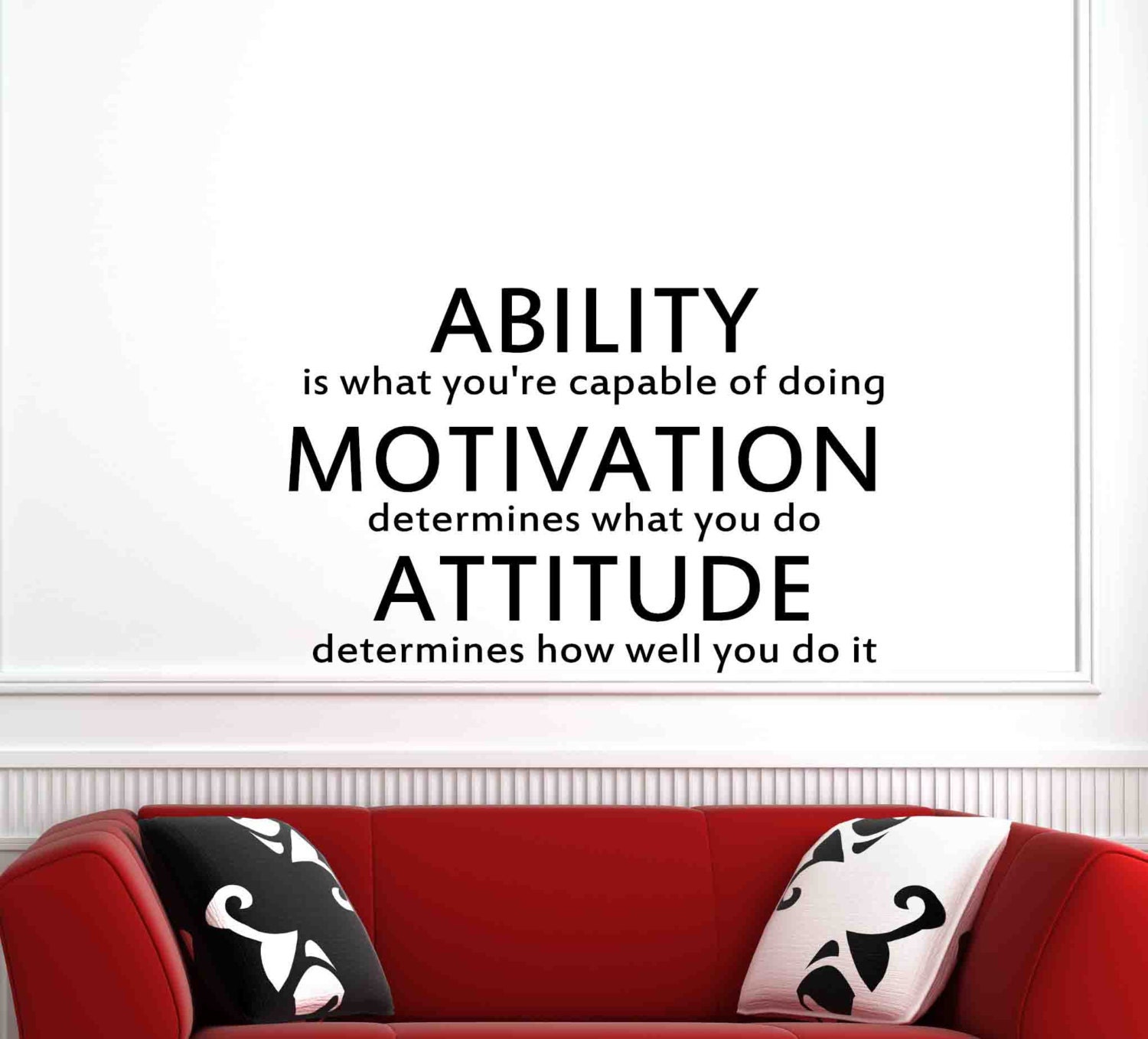 Ability Motivation Attitude Wall Decal-Wall Decal Quote-Wall