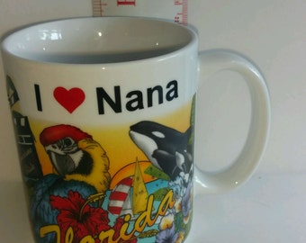 I Heart Love Nana Florida Coffee Mug Sunshine State