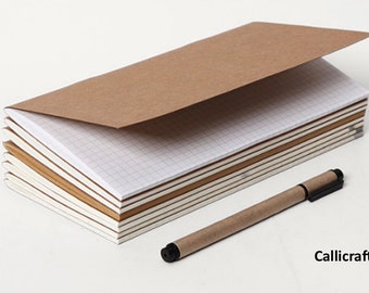 Standard Notebook Refill for Midori Traveler's Notebook, Kraft Notebook, Midori Insert, Paper Refill for Midori Notebook - PJ007