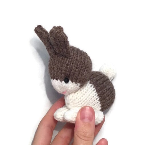 Small Knitted Bunny Easter Basket Filler Easter Bunny Cute