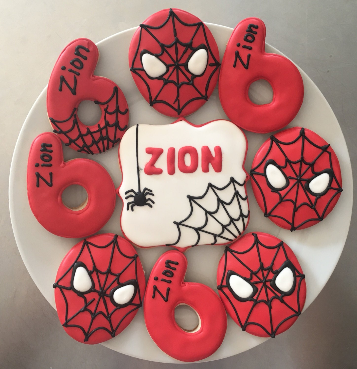 Custom Spiderman Sugar Cookies Superheroes Sugar Cookie. boy