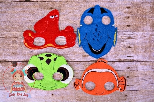 Finding Nemo Dory Inspired Masks Nemo Dory Hank Crush Squirt