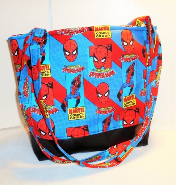 Large Spiderman Diaper Bag or Tote Spiderman Tote Bag Marvel