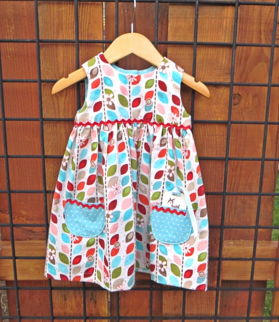 Baby girl's dress 1218 months cotton print