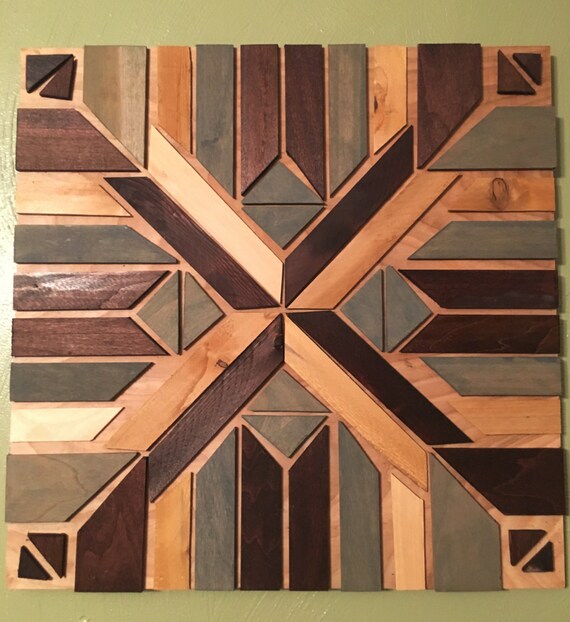 Items similar to Wood Mosaic Wall Art on Etsy