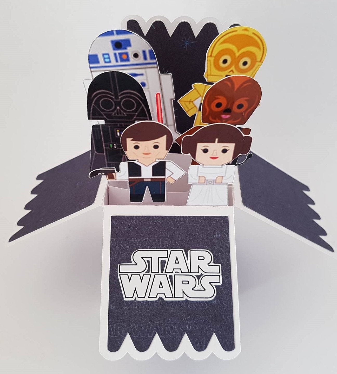 Star Wars 3D Pop Up Personalised Greeting Card hand crafted