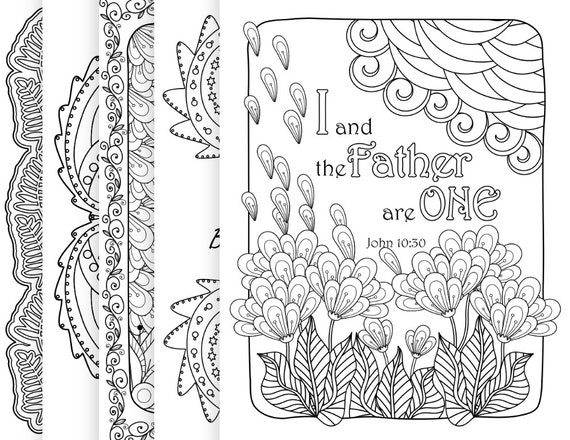 Download 5 Bible Verse Coloring Pages Pack 11 Simple by ...