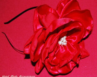 Items similar to Red and black Fascinator Birdcage Poof, Birdcage Veil ...