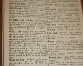 40 Vintage Dictionary pages - 1927 dictionary pages - 5 x 7 dictionary pages - Vintage papers