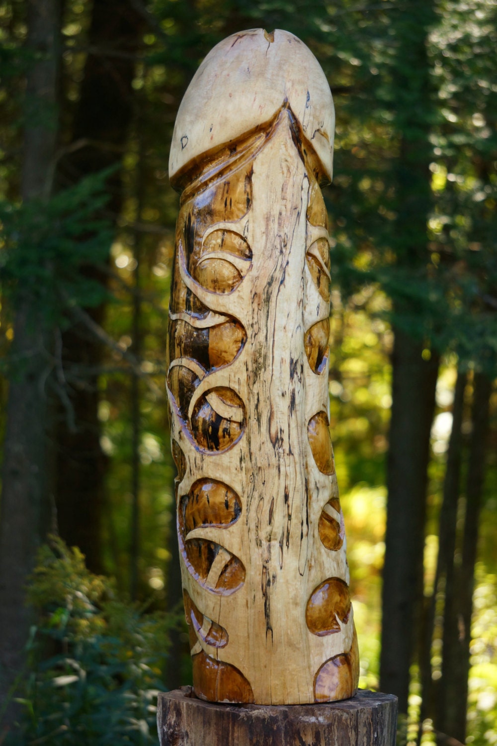 Large Carved Phallic Sculpture made of Canadian by Onedimpleweirdo
