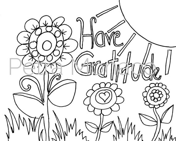 Download Have Gratitude Printable Affirmation Coloring Page