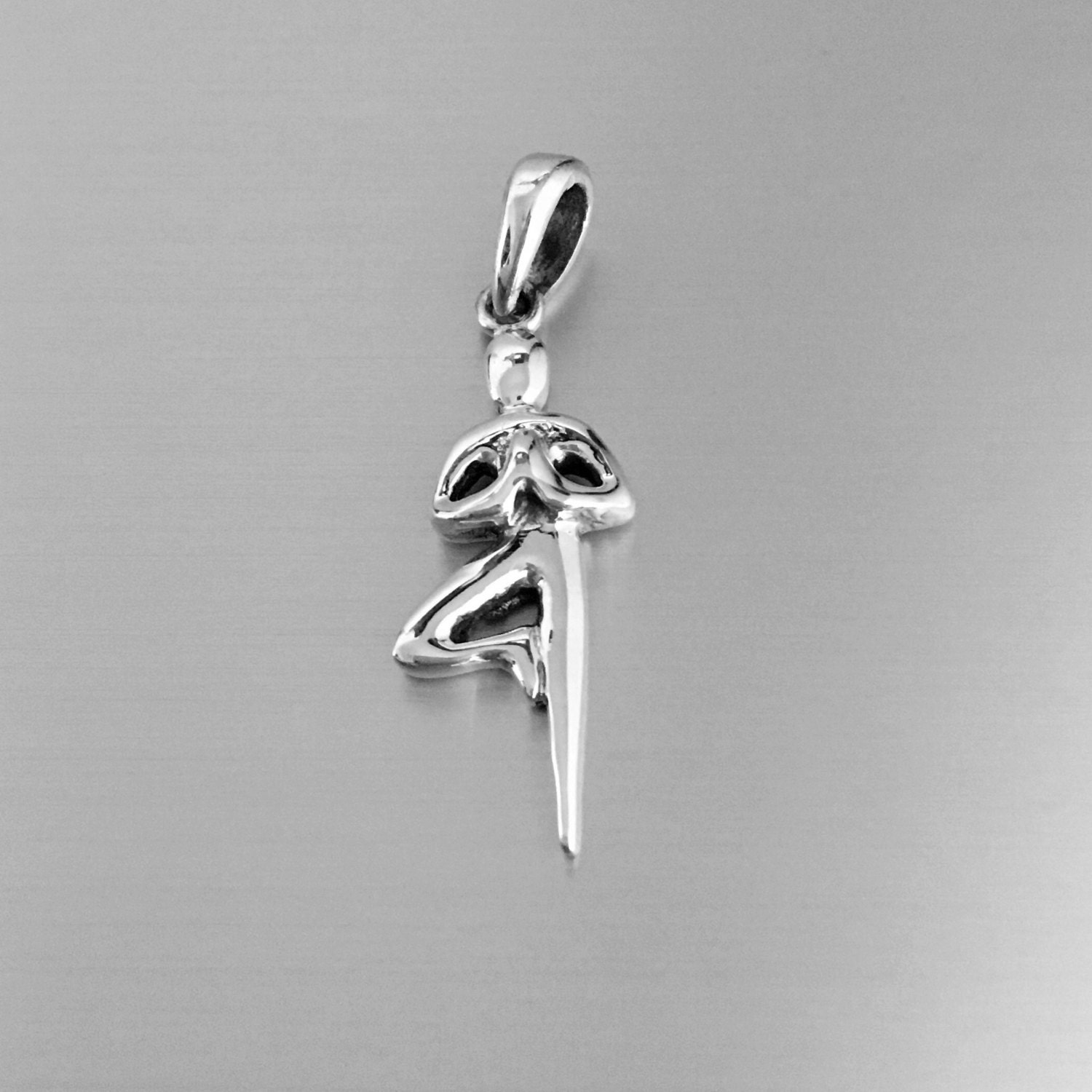 Sterling Silver Yoga Pose Pendant by IndigoandJade on Etsy
