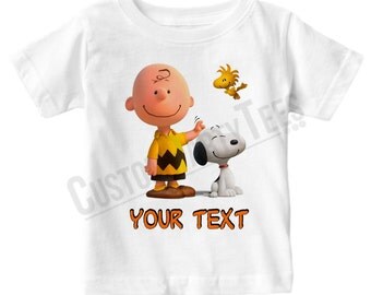 Charlie Brown and Snoopy Custom tshirt Personalize Birthday gift, Peanuts