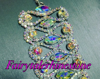 Ab rhinestone choker. sparkel rhinestone choker. vintage rhinestone choker