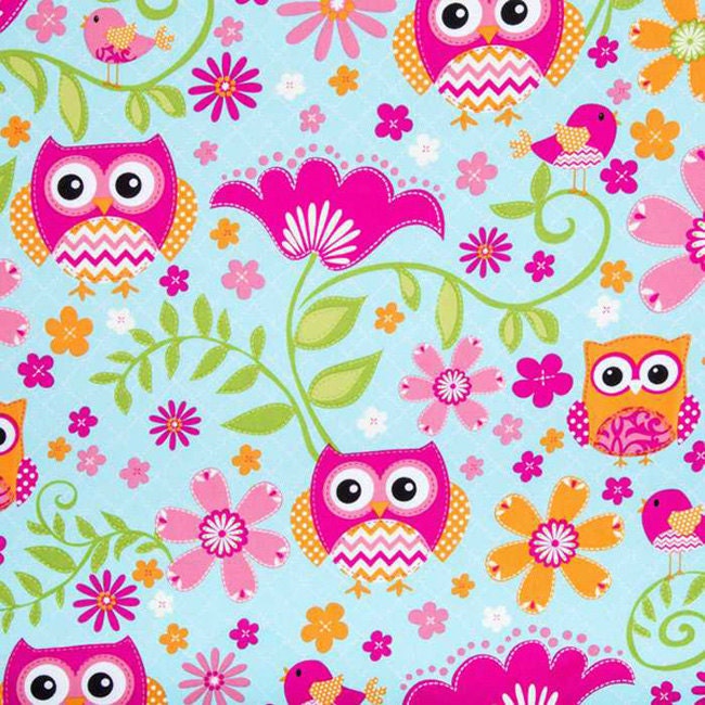 Brother Sister Design Studio Owl & Bird floral polka dot