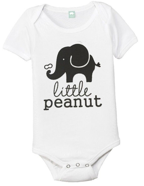 Baby Onesie White Little Peanut Graphic Outfit by AkiellaDesigns
