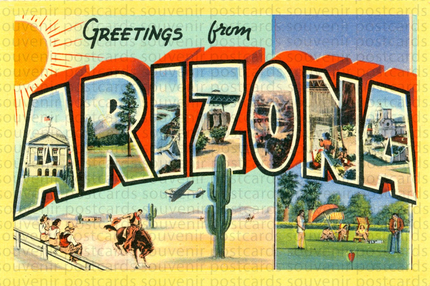 Arizona Arizona Postcard Arizona Souvenir Postcard Arizona Vintage