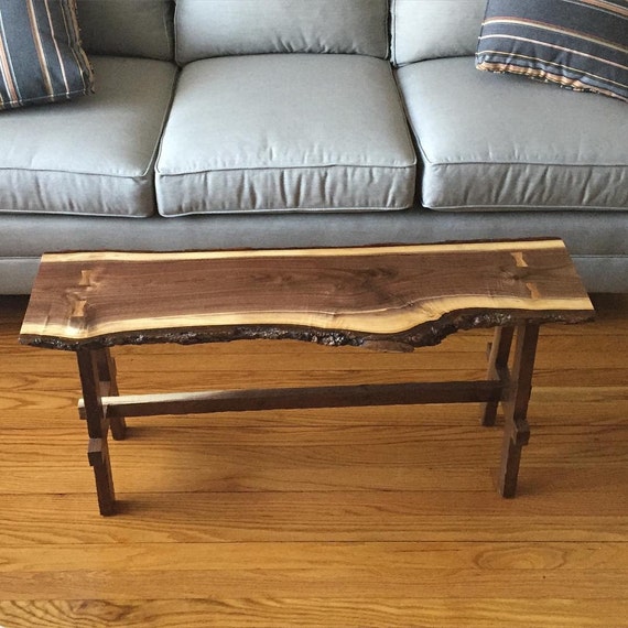 Small Live Edge Walnut Coffe/End Table by MEEGCustomDesigns