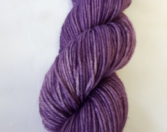 Hand Dyed Yarn - Superwash - Worsted - 100% Merino Wool - Tonal - 'Plum Parade'