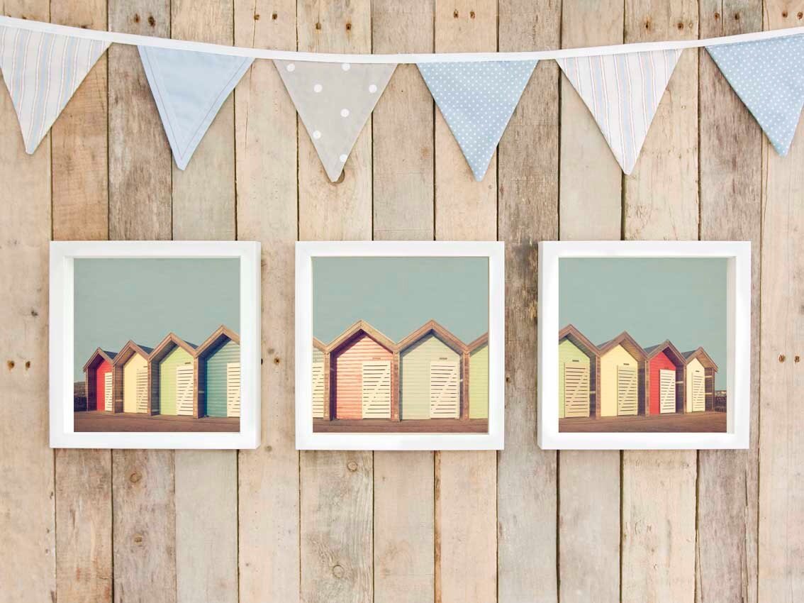 Beach hut wall art beach hut print beach hut home decor