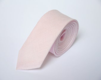 Blush pink Tie For Wedding / Necktie For Groomsmen / Blush pink Pocket Square With Tie / Blush pink Men's Tie / Blush pink Bow tie For Men
