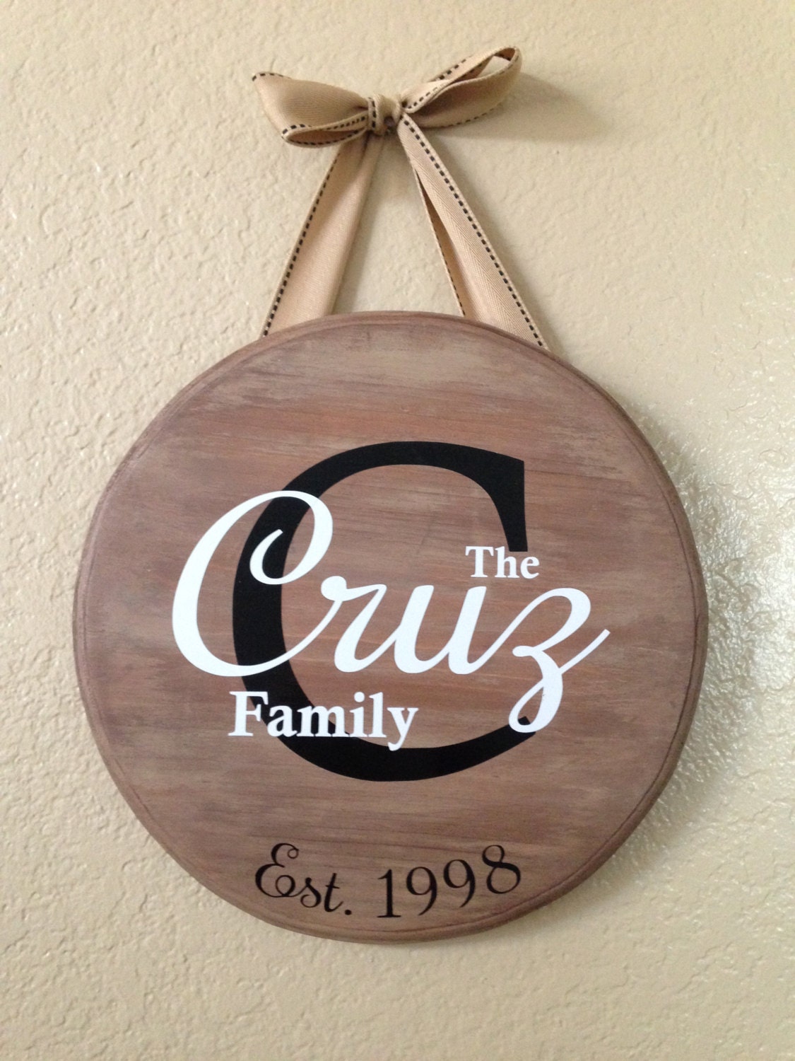 Established Sign Personalized Family Custom Last Name Wood