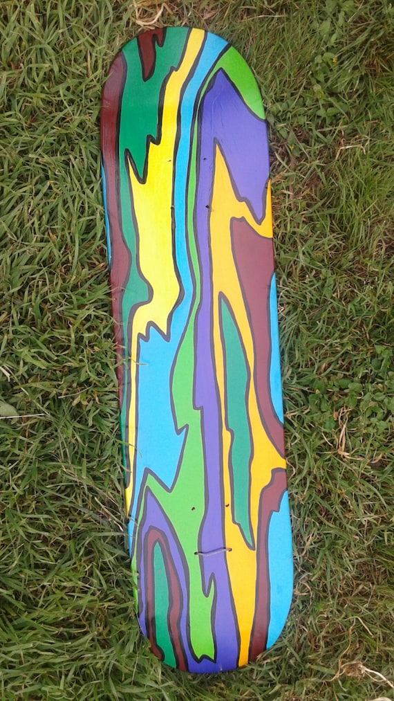 Hand painted skate deck