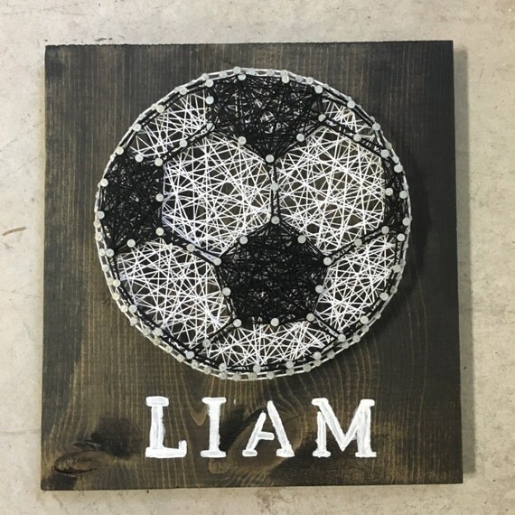 Soccer Ball String Art by TheCraftyDragonCo on Etsy