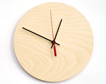 Pure wood clock, Zen clock Large wall clock, Wood modern clock, Wooden unique clock, Housewarming gfit, Decorative clock