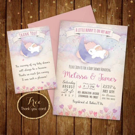 Free Bunny Baby Shower Invitations 8