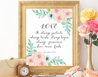 Love is Kind Print Bible Verse Print Print from Home