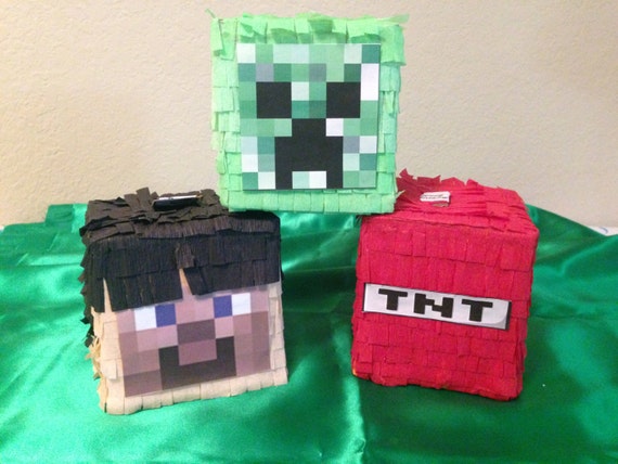 Minecraft Mini Pinata. Sets of 6 units. Minecraft parties