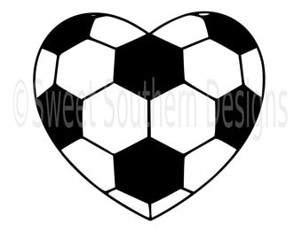 Soccer heart SVG instant download design for cricut or silhouette